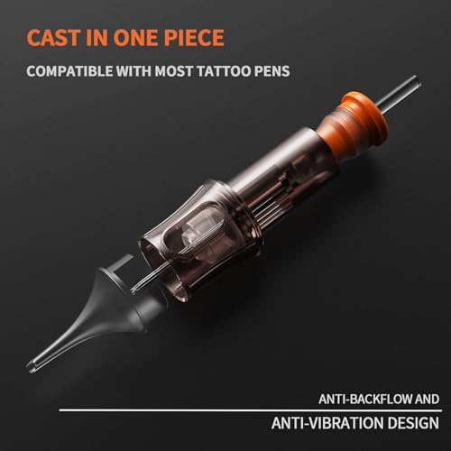 A-minusone 20 Pack 1211RL Round Liner Disposable Tattoo Needle Cartridges – Safety Membrane