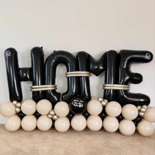 40 Inch Black HOME Letter Balloons for Housewarming Decor