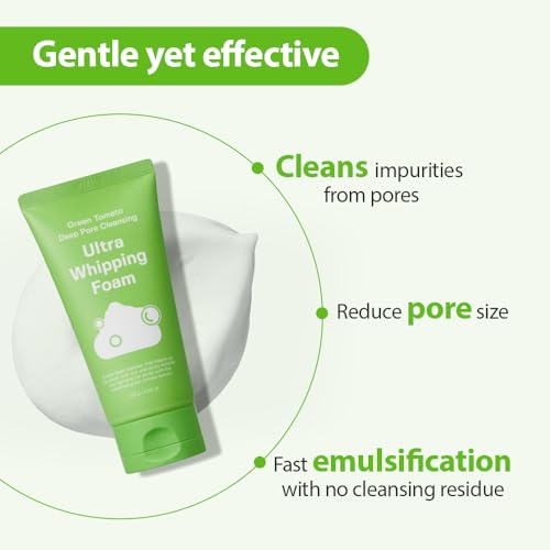 SUNGBOON EDITOR Green Tomato Deep Pore Cleansing Foam, 4.24 oz – Oily Skin Cleansing