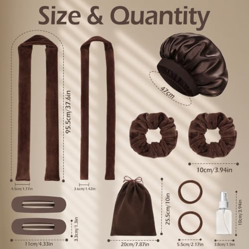 Hianjoo Heatless Curls Set - 11 PCS Overnight Curling Kit