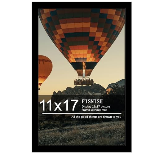 11x17 Black Picture Frame - Classic Wall Mount Poster Frame