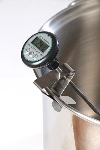 Quick-Read Digital Cooking Thermometer with Stainless Steel Clip