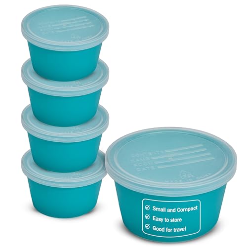 TenderGentle 5-Pack Denture Cup with Lid - Travel & Nursing Use