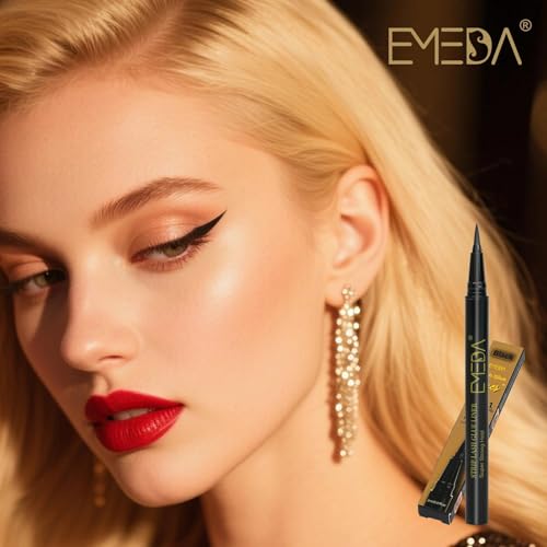 EMEDA 2-in-1 Black Eyelash Glue Pen & Eyeliner - Waterproof, 48H Wear