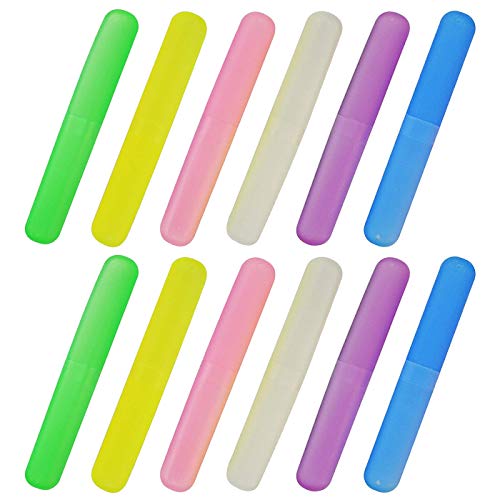 12Pcs Toothbrush Holder Travel Case Clean Safe Storage For Travel Bathroom