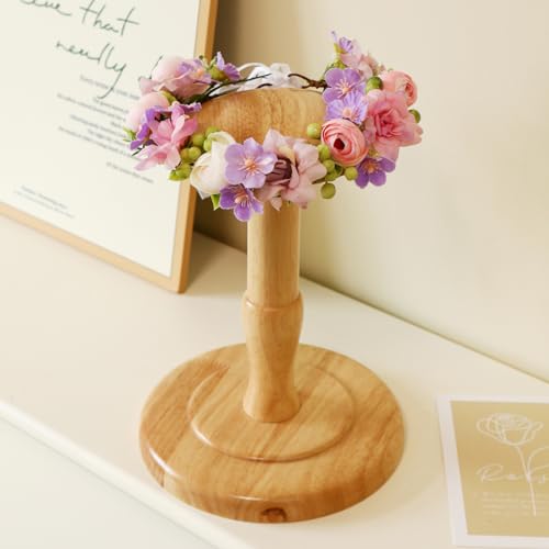 Funsveta Adjustable Flower Crown for Girls - Silk Floral Headpiece