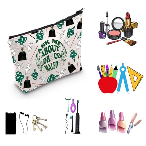 MNIGIU Draco Magic School Fan Makeup Zipper Pouch - Medium Gift for Fans