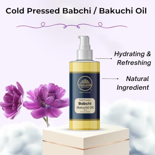 Bakuchi Oil (Babchi) 100% Natural Cold Pressed Carrier Oil 100ml with Pump