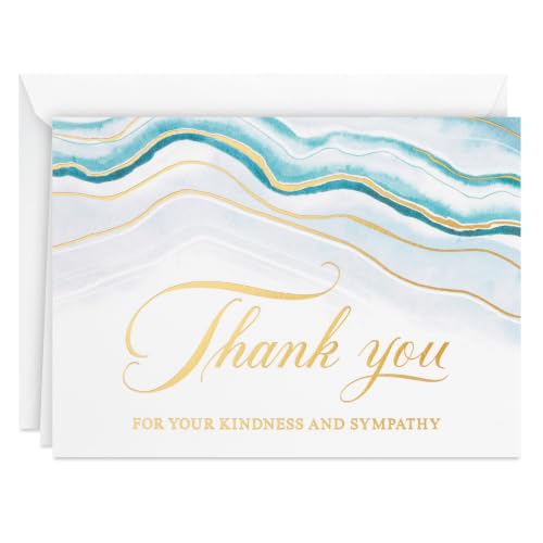 Hallmark Sympathy Thank You Cards - 20-Pack with Agate Design