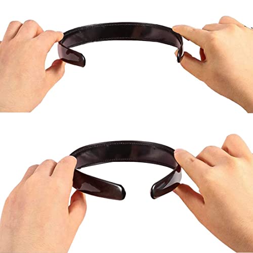 20 Pack Black Plastic Headbands with Teeth - Durable Hair Accessories for Women & Girls