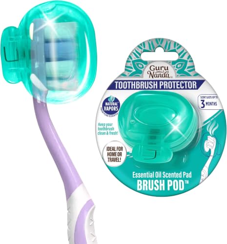 GuruNanda Brush Pods - Travel Toothbrush Covers, Pack of 6