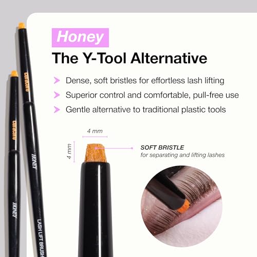 Curacoro Lash Lift Brush Set - 4-Piece Black Brushes for Precision