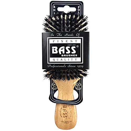 Bass Classic Men's Club Hair Brush, 100% Wild Boar Bristle & Bamboo Handle