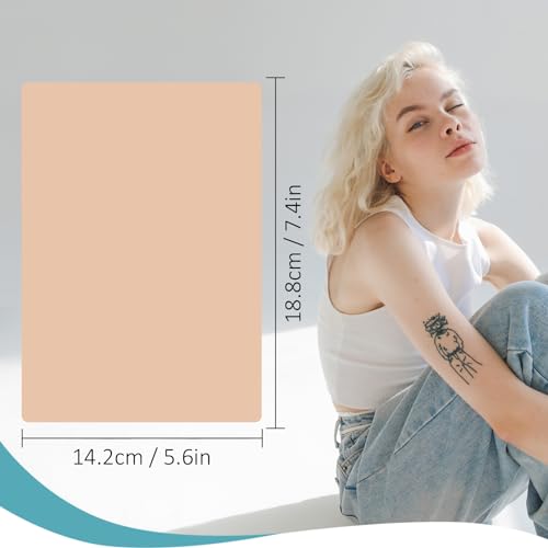 3MM Thick Tattoo Practice Skin - 10P Double-Sided Sheets, 6x8 Inch
