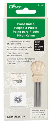 Clover Picot Comb Taupe - Small Hair Styling Comb for Personal Care