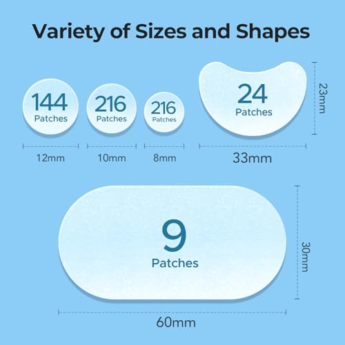 TKTK Hydrocolloid Pimple Patches - 609 Count Variety Pack for Acne Treatment