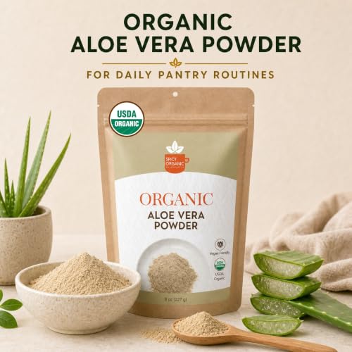 Organic Aloe Vera Powder 16 oz – Nourishing Face & Hair Mask