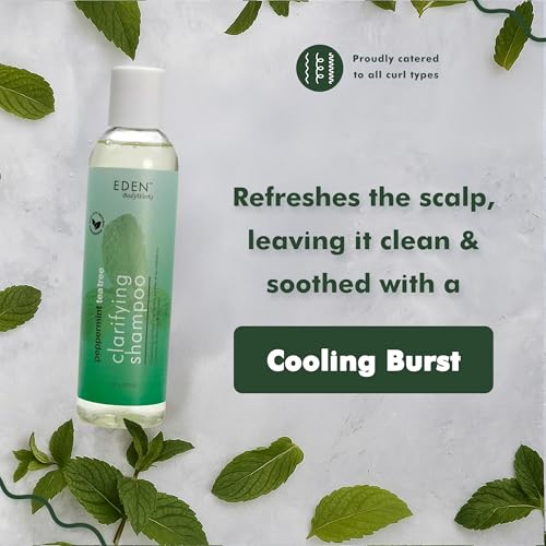 EDEN BodyWorks Peppermint Tea Tree Clarifying Shampoo for Curly Hair 8oz