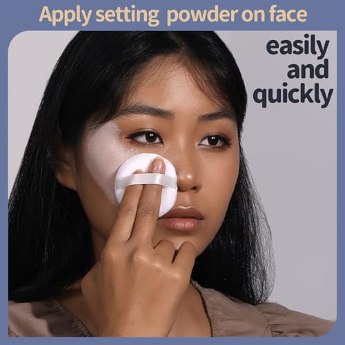 Teenitor 3-Pack Soft Face Powder Puffs with Cases - 2.36 Inch