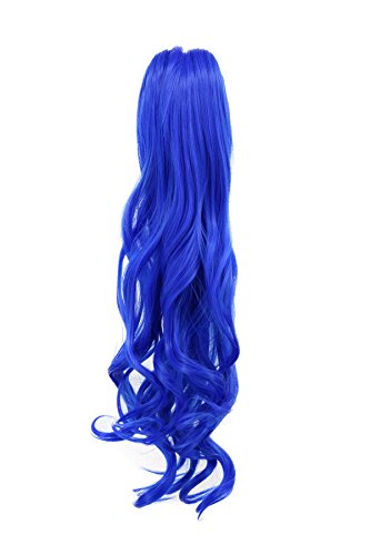 karlery Adult Curly Clip In Thick Claw Drawstring Wig - Blue
