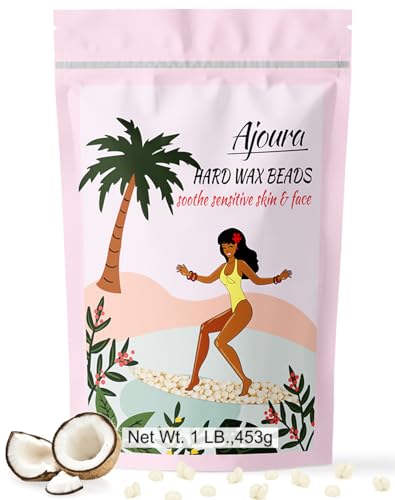 Ajoura Off White 1 lb Refill Hard Wax Beads for Sensitive Skin & Coarse Hair