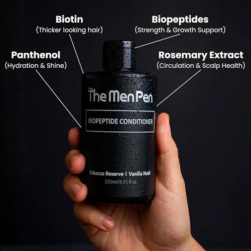 Men Peptide Hair Growth Shampoo & Conditioner Set – Strengthen & Thicken, Biotin & Keratin, 250ml