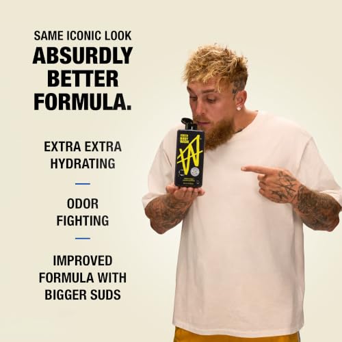 W By Jake Paul Body Wash for Men, Wave Breaker Scent, Hydrating, 2 Pack
