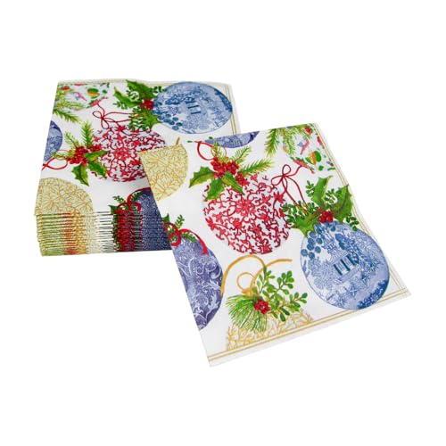 Caspari Triple-Ply Cocktail Napkins - 20 Eco-Friendly Designs