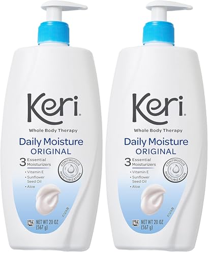 Keri Whole Body Therapy Moisturizer 20 Oz (Pack of 2) - with Vitamin E & Aloe