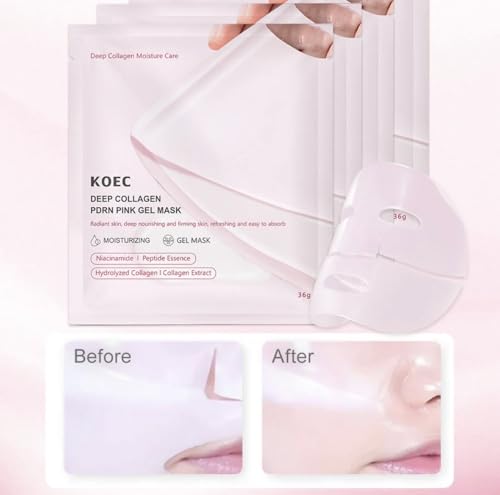 BEAUTIVANA Deep Collagen PDRN Pink Gel Face Mask 36g Hydrating Skin Treatment
