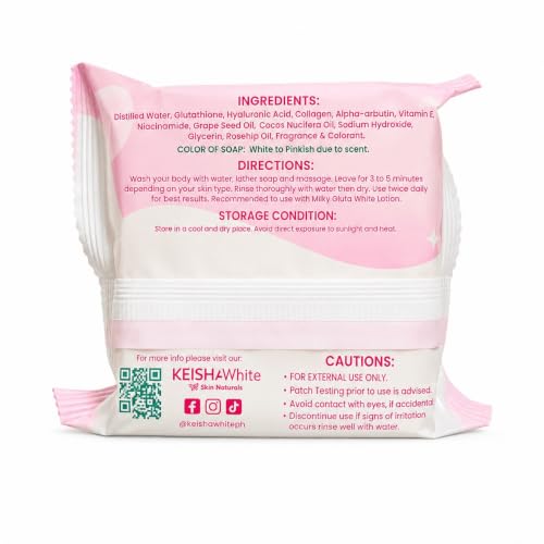 KEISHA White Skin Naturals Milky GlutaWhite Soap - 3 Bars