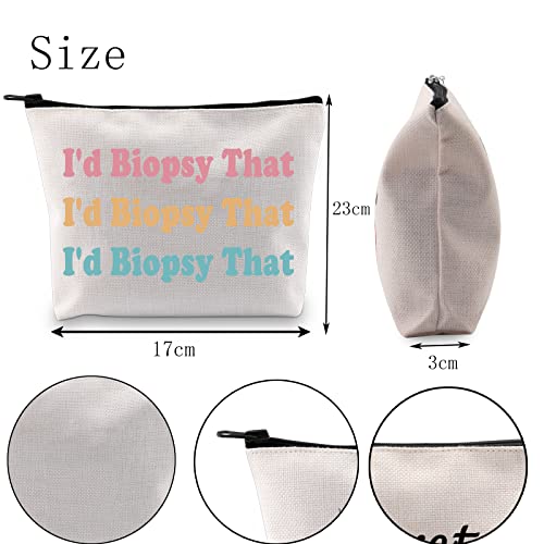 I'd Biopsy That Cosmetic Bag - Canvas Makeup Organizer for Travel