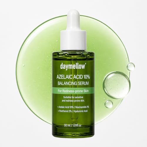 Azelaic Acid 10% Serum for Face Redness & Acne Scar Treatment - Soothing Facial Serum with Niacinamide & Hyaluronan