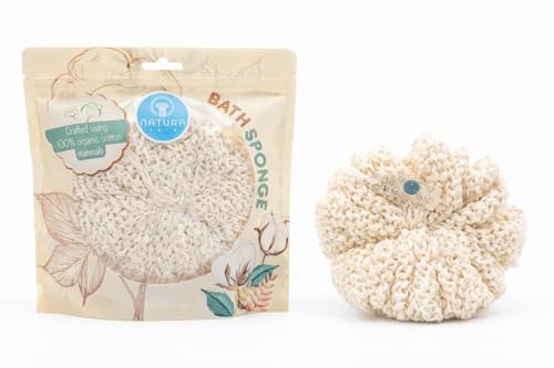 Organic Cotton Bath Sponge - Ultra Soft & Eco-Friendly Exfoliator