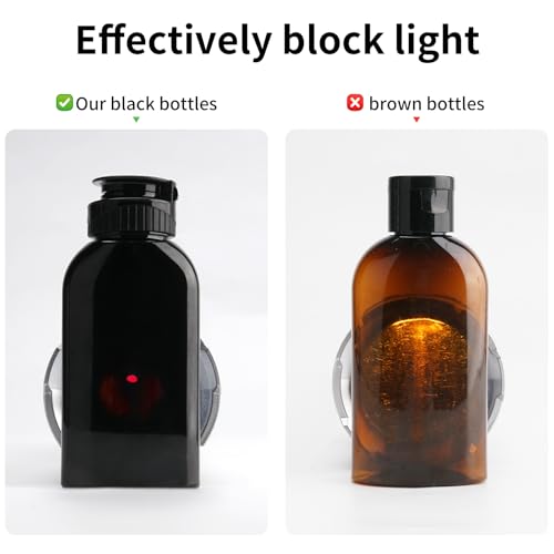 Cosywell 3.4oz Black Travel Bottles Set with Labels & Leakproof Spray & Jars - TSA Approved