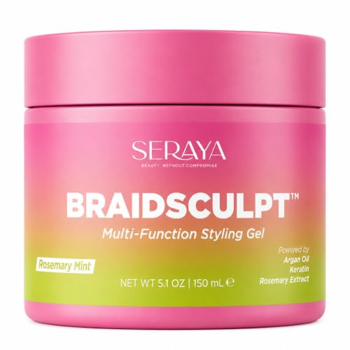 SERAYA BraidSculpt Extra Hold Edge Control Gel - Rosemary Mint, 5.1 oz - Pack of 1