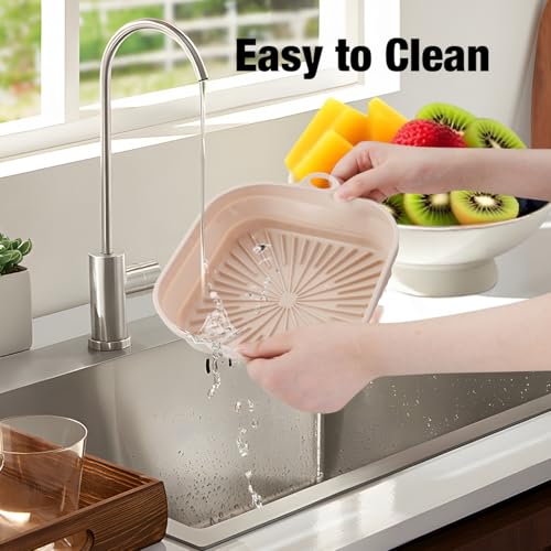 Reusable Silicone Air Fryer Liners – 8 Inch Square, Non-Stick & Heat Resistant