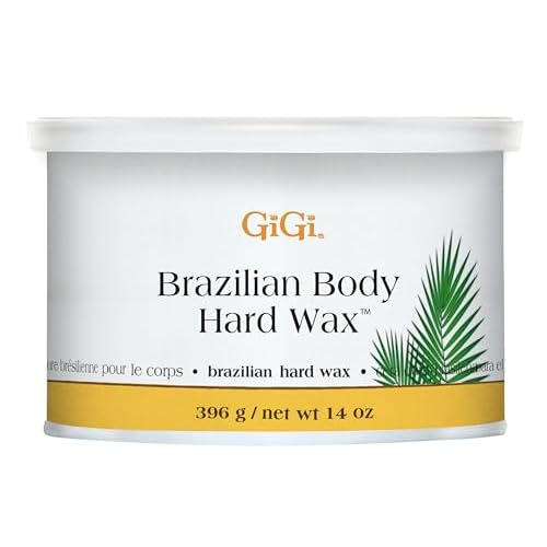 GiGi Brazilian Body Hard Wax for Hair Removal, Non-Strip for Coarse Hair, Ideal for Bikini, Face & Sensitive Areas, 14 oz, 1 Pack