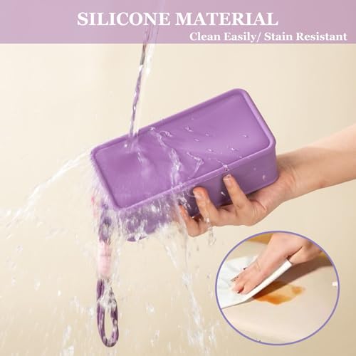 Travistar Pink Small Silicone Travel Makeup Bag - Waterproof Cosmetic Organizer with Zipper