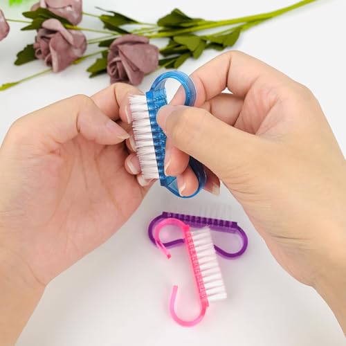 24-Pack Ergonomic Handle Grip Nail Brushes for Easy Cleaning