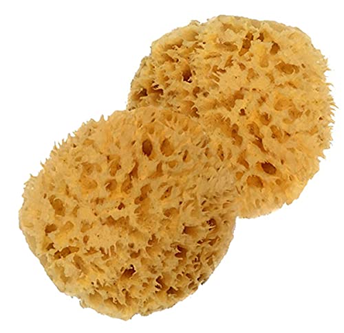Spa Baby Natural Sea Wool Bath Sponge - 2 Pack, 3-4 Inch