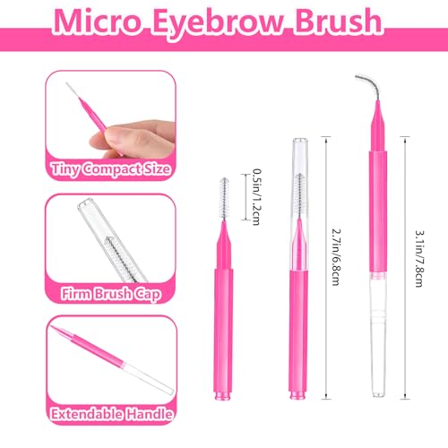 Micro Eyebrow Brush Set - 50Pcs Spoolies for Brow Lamination & Lash Lift