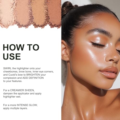 Corlo 303-Glow Baked Highlighter Contour Powder - Sheer Pearl Shimmer for Face