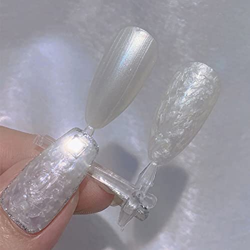 Pearl Gel Nail Polish Kit 6 Colors with Shell Thread Glitter for DIY Manicure