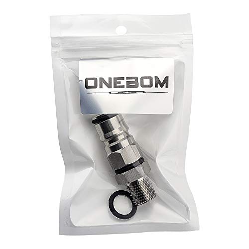 OneBom 1/4'' NPT Ball Lock Post & Hex Nipple Keg Adapter