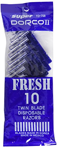 DORCO Super Fresh Twin Blade Disposable Razors - 10 Pack
