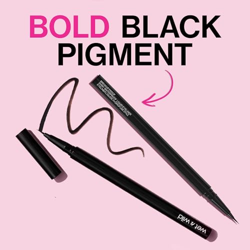 wet n wild Mega Last Breakup Proof Liquid Eyeliner - Waterproof, Ultra-Fine Brush, 16-Hour Wear - Pack of 2
