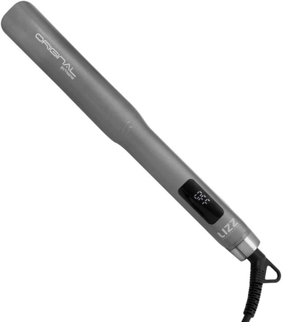 Professional Hair Straightener - Titanium Black Plates, LCD Display, 500°F, Anti-Frizz, Dual Voltage