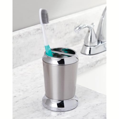 iDesign Preston Stainless Steel Toothbrush Holder - 3" x 3" x 4.5"