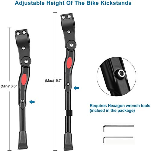 Adjustable Bicycle Kickstand for 22-26 Inch Mountain & Road Bikes